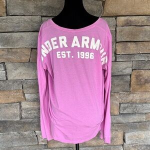 Under Armour Pink Long-Sleeve Graphic Tee